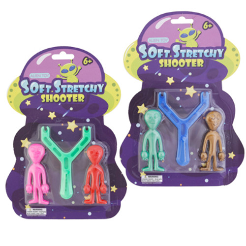 ALIEN TOY SOFT STRETCHY SHOOTER 4IN 4AST COLORS/BLISTER CARD