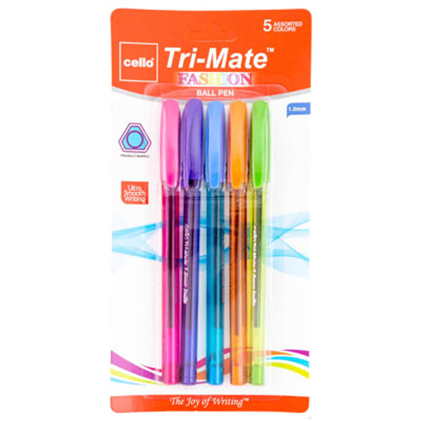 PENS 5CT FASHION COLOR INK TRIMATE 1.0MM CARDED REF# BPTMAS1005 PENS 5CT FASHION COLOR INK TRIMATE 1.0MM CARDED REF# BPTMAS1005