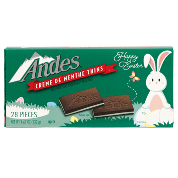 ANDES CREME DE MENTHE THINS EASTER GIFT CARD SLEEVE 4.67 OZ COUNTER DISPLAY ANDES CREME DE MENTHE THINS EASTER GIFT CARD SLEEVE 4.67 OZ COUNTER DISPLAY