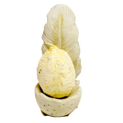 CANDLE HOLDER FEATHER 5IN TALL