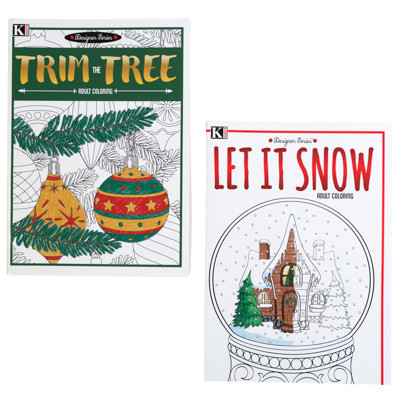 CHRISTMAS ADULT COLORING BOOK 3 ASSTD IN COUNTER DISPLAY