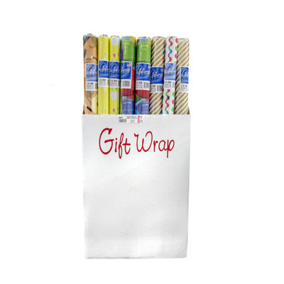 GIFTWRAP EVERYDAY 40 SQ FT RANDOM ASST. PREPRICED $3.99AG # 20005