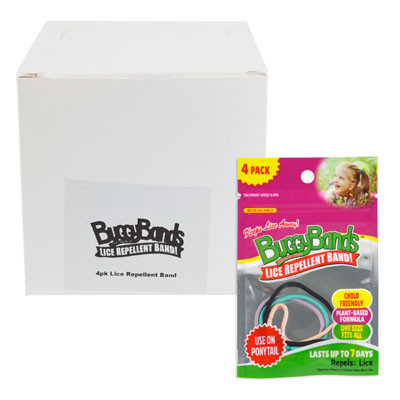 BUGGYBANDS LICE REPELLENT HAIR BANDS IN 100PC CNT DISPLAYRESEALABLE BAG