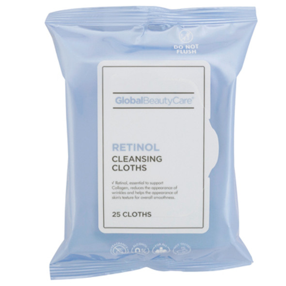 FACIAL WIPES 25CT RETINOL MAKEUP CLEANSING GBC IN 24PC PDQ MAP PRICING NO ONLINE SALES