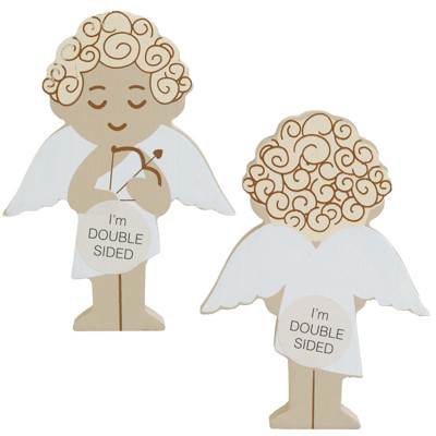 TABLETOP ART 4X5X1 CUPID REVERSIBLE CHUNKY WOOD (4.00)