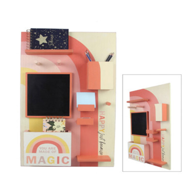 WALL OFFICE ORGANIZER RAINBOW WOOD 15.75X0.5X26