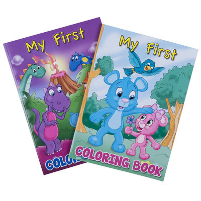 COLORING BOOK MY FIRST 2-ASSORTED COUNTER DISPLAY MADE IN USA