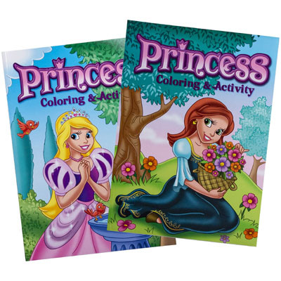 COLORING BOOK PRINCESS 2-ASSORTED BONUS CUTOUT COUNTER DISPLAY