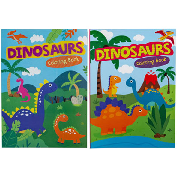 COLORING BOOK DINOSAURS2 ASST IN 24 CT PDQ
