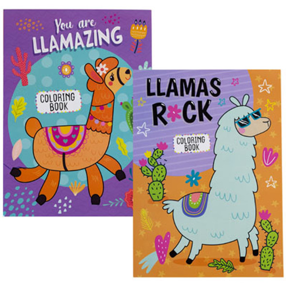 COLORING BOOK LLAMA 80-PG 2-ASSORTED COUNTER DISPLAY COLORING BOOK LLAMA 80-PG 2-ASSORTED COUNTER DISPLAY