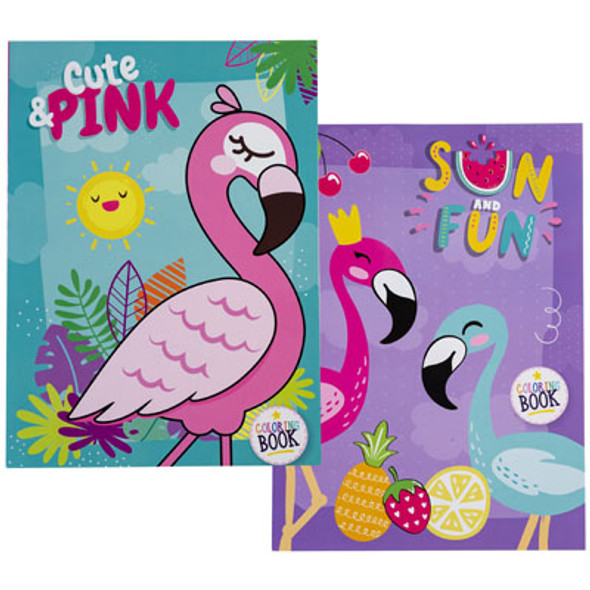 COLORING BOOK FLAMINGO 80 PG2 ASSORTED IN PDQ
