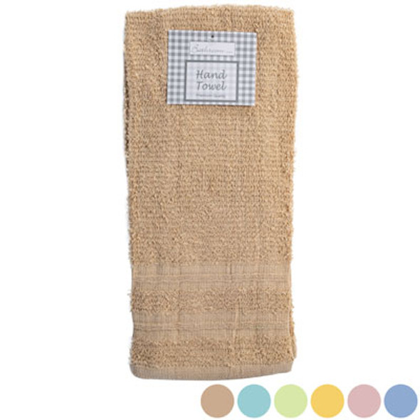 HAND TOWEL 16X26 RANDOM ASSORTED COLORS PEGGABLE #HT837-11 HAND TOWEL 16X26 RANDOM ASSORTED COLORS PEGGABLE #HT837-11