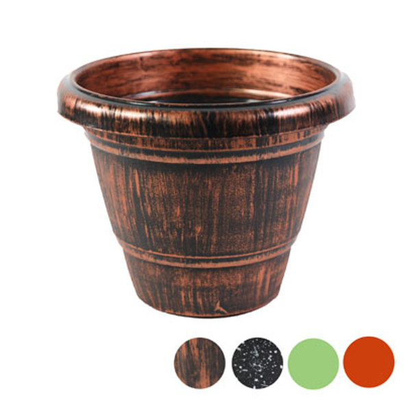 PLANTER DELUXE POT 11IN ACROSS 8IN HI 4 COLORS #504-11