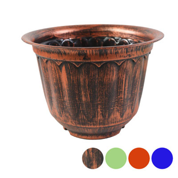 PLANTER JASMINE POT 12IN ACROSS 8.8IN HI 4 COLORS #518-12 PLANTER JASMINE POT 12IN ACROSS 8.8IN HI 4 COLORS #518-12