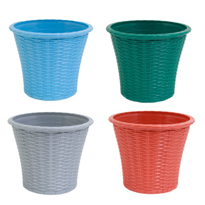 PLANTER SHINNING POT 8IN ACROSS 6.6IN HI 4 COLORS #515-08