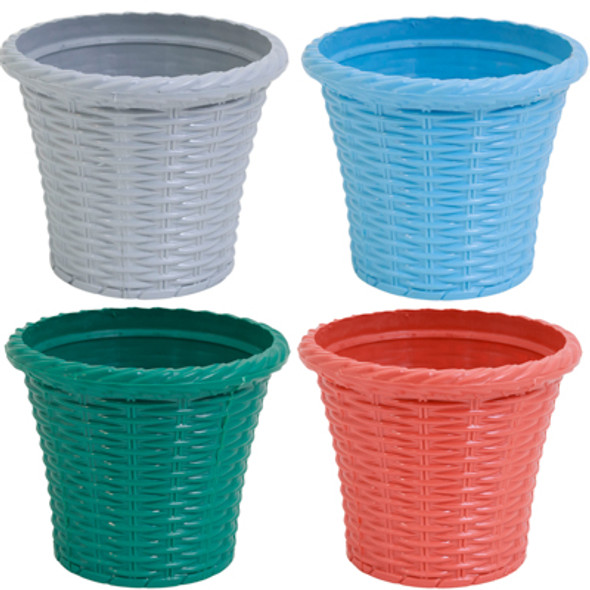 PLANTER SHINING POT 6IN ACROSS 5.5IN HI 4 COLORS #515-06