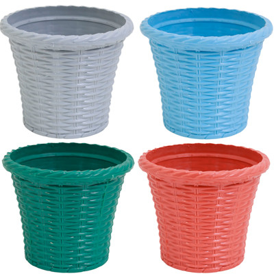 PLANTER SHINING POT 6IN ACROSS 5.5IN HI 4 COLORS #515-06
