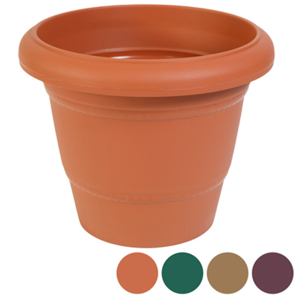 PLANTER ROUND 14D X 11H 4 COLORS POLY BAG #LILLY 14