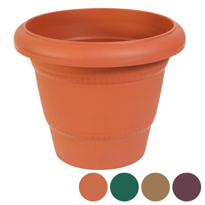 PLANTER ROUND 16D X 12.9H 4 COLORS POLY BAG #LILLY 16