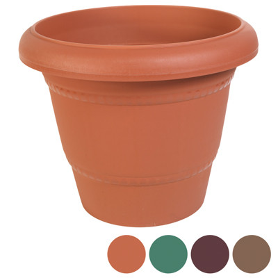 PLANTER ROUND 18D X 14.4H 4 COLORS POLY BAG #LILLY 18