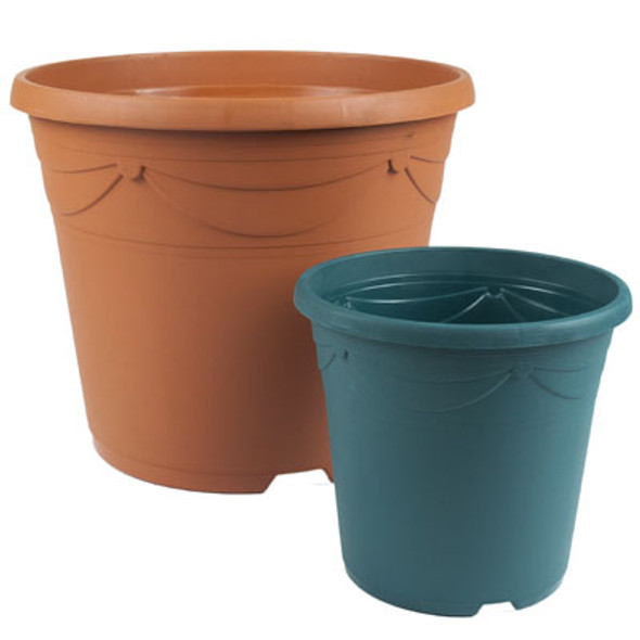 PLANTER ROUND 9 INCH 4 COLORS WITH HOLES REF #DECORA 9