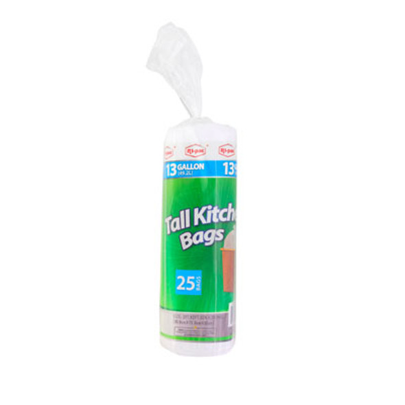 TRASH BAGS 25CT-13 GALLON WHITE TALL KITCHEN BAGGED TRASH BAGS 25CT-13 GALLON WHITE TALL KITCHEN BAGGED