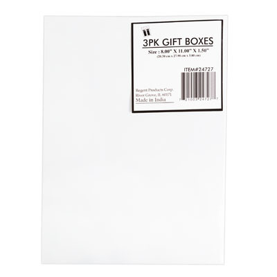 GIFT BOX 3PK LINGERIE WHITE8 X 11 X 1.4