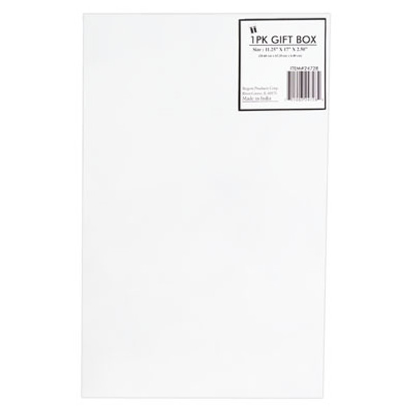 GIFT BOX 1PK ROBE WHITE 11.25 X 17 X 2.5