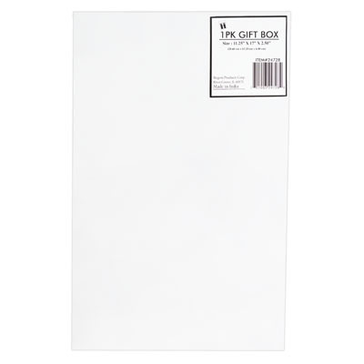 GIFT BOX 1PK ROBE WHITE 11.25 X 17 X 2.5