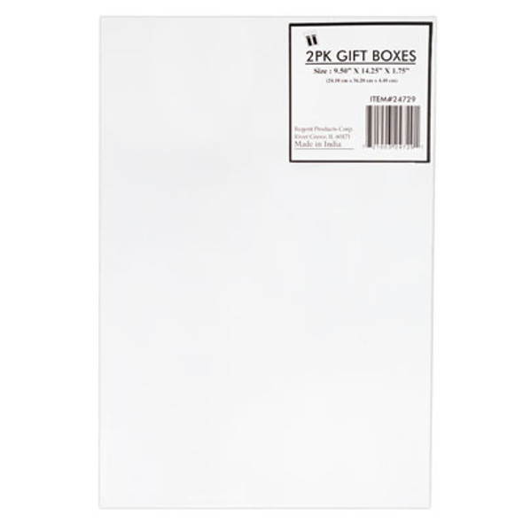 GIFT BOX 2PK SHIRT WHITE 9.38 X 14.75 X 1.94