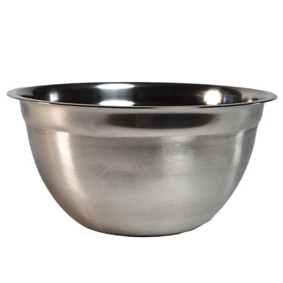 STAINLESS STEEL DEEP MIXING BOWLW/MATTE FINISH 108 OZ 3.4 QT9.45 DIA X 4.75H 212G #SI-2105