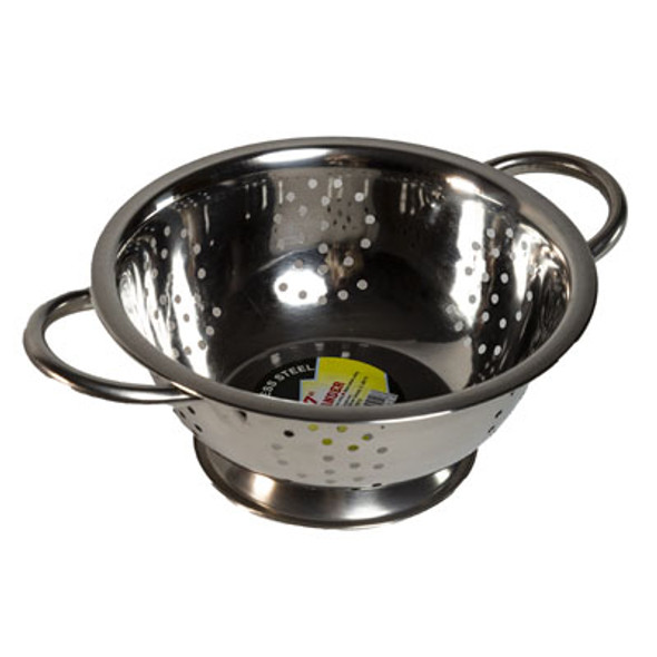 STAINLESS STEEL COLANDER W/BASE7.87 DIA X 3.35H 129G#SI-2106
