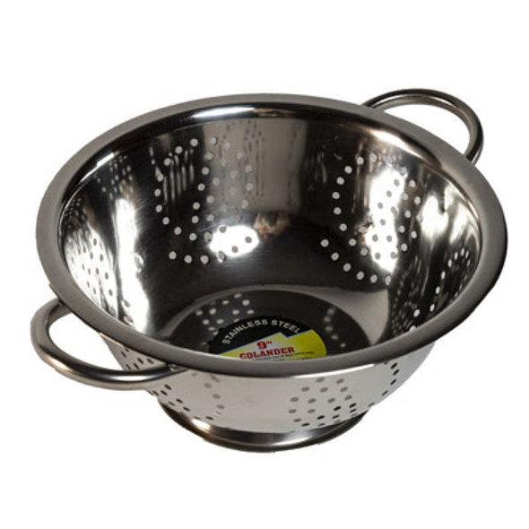 STAINLESS STEEL COLANDER W/BASE9.45 DIA X 4.25H 212G#SI-2107