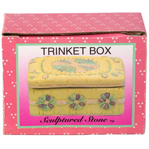TRINKET BOX SCULPTURED STONECOLOR BOX