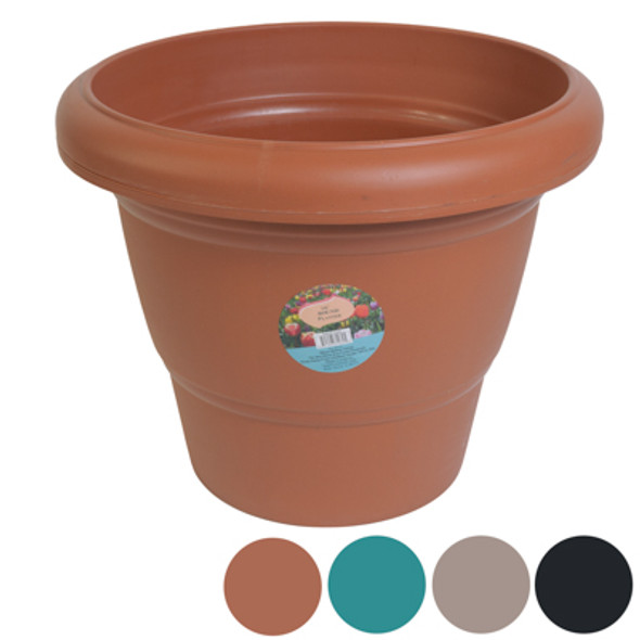 PLANTER ROUND 16.25 INCH DIAMETER 13 INCH TALL 4 COLORS BAGGED NOT BOXED PLANTER ROUND 16.25 INCH DIAMETER 13 INCH TALL 4 COLORS BAGGED NOT BOXED