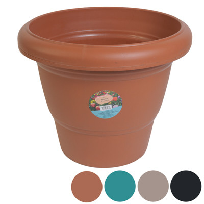 PLANTER ROUND 16.25 INCH DIAMETER 13 INCH TALL 4 COLORS BAGGED NOT BOXED