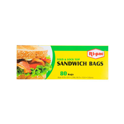 STORAGE BAGS 80CT SANDWICH FOLD TOP