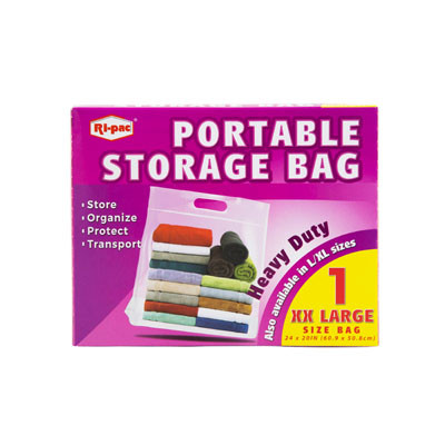 STORAGE BAG PORTABLE XX LARGE ZIPPER SEAL 24 X 20 HEAVY DUTY