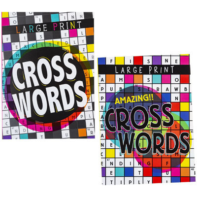 CROSSWORD PUZZLES LARGE PRINT 80-PG 2-ASSORTED COUNTER DISPLAY
