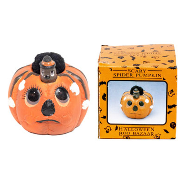 SCARY SPIDER PUMPKIN CERMAICCOLOR BOX