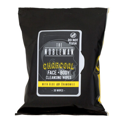 FACE & BODY MENS WIPES 24-PC 30-CT CHARCOAL NOBLEMAN COUNTER DISPLAY NO ONLINE SALES MAP PRICING
