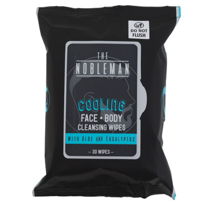 FACE & BODY MENS WIPES 24-PC 30-CT COOLING NOBLEMAN COUNTER DIPLAY NO ONLINE SALES MAP PRICING