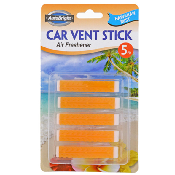 AIR FRESHENER HAWAIIAN MISTCAR VENT STICK 5PK CARDED AIR FRESHENER HAWAIIAN MISTCAR VENT STICK 5PK CARDED