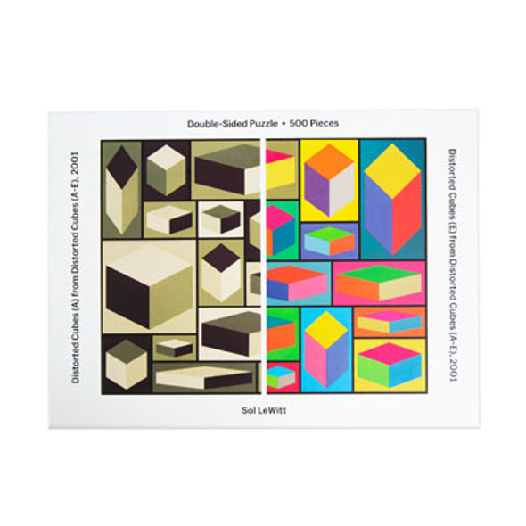 SOL LEWITT DOUBLE-SIDED PUZZLE 500PC DISORTED CUBES PP 15.9924 X 18 SOL LEWITT DOUBLE-SIDED PUZZLE 500PC DISORTED CUBES PP 15.9924 X 18