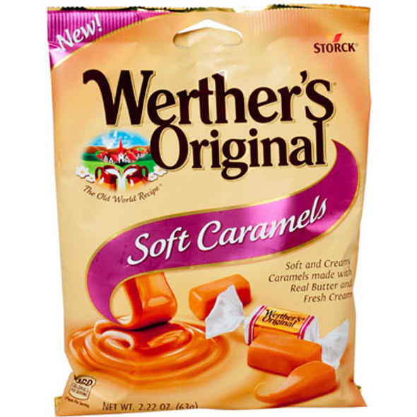 WERTHER'S ORIGINAL SOFT CARAMEL 2.2 OZ PEG BAG
