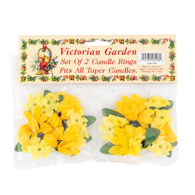 SUNFLOWER CANDLE RING S/2
