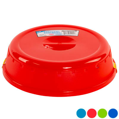 MICROWAVE FOOD COVER 2PK 4 TRANSPARENT COLORS IN PDQ#14322