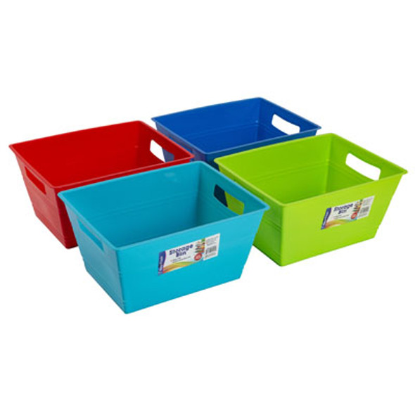BIN RECTANGULAR 10 X 8 X 5 4 ASST COLORS IN PDQ #17859