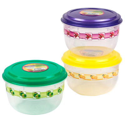 FOOD STORAGE CONTAINER 80 OZ W/3 DESIGNS 120G #FIESTA 2500