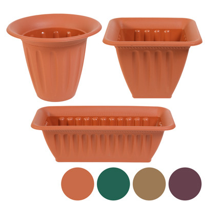 PLANTER MED 3 SHAPES IN DISPLAY 4 COLORS IN PDQ